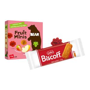 BEAR熊小点原装进口儿童草莓水果片果丹皮无添加宝宝小零食100G