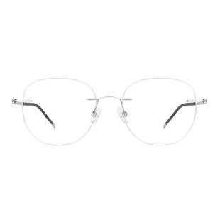 明月逸夫超轻无边框眼镜女钛合金配近视度数眼睛男光学眼镜YF6406