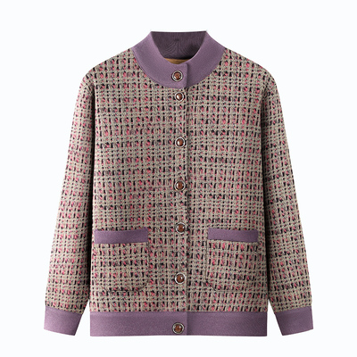 奶奶秋冬装外套60岁70老太太开衫中老年针织毛衣女妈妈装冬季新款