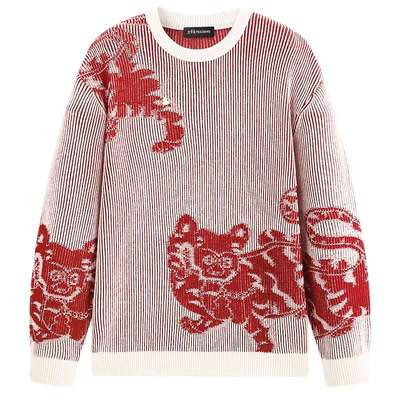 【商场同款】太平鸟男装 新年毛衣2026年春季新款毛衫男B2EBG1124