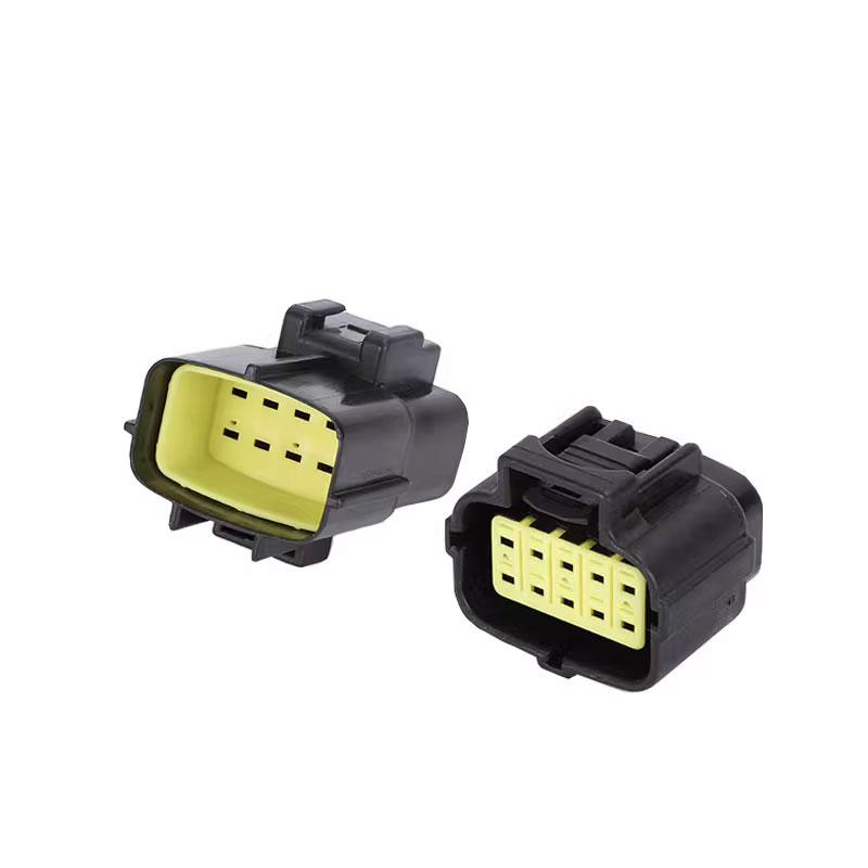AMP1.8汽车连接器2P线束防水接插件4芯公母插头16孔DJ70216Y-1.8