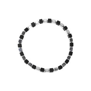 CCO潮酷黑银细珠手串男款小众ins手链男潮牌朋克手饰礼物送男友