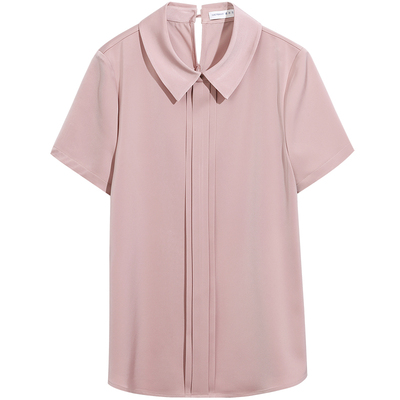 璐丝百丽职业洋气短袖雪纺衬衫