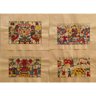 勤俭致富灶王爷灶神潍坊杨家埠木版年画传统手工套色印制