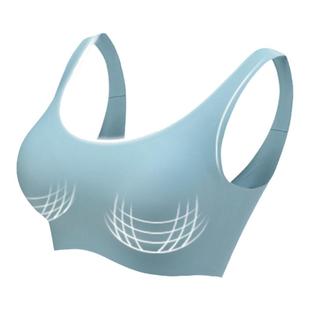 Bonny/博尼无尺码内衣女夏季文胸大胸显小胸聚拢胸罩运动背心式