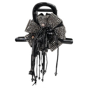 兰壹壹墨梅流苏抓夹时尚轻奢2024新款流苏鲨鱼夹优雅气质发饰女