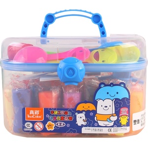 真彩2416A-24酷丫大桶彩泥24色套装橡皮泥模具工具箱儿童手工粘土益智玩具学生文具用品幼儿园大包装儿童彩泥