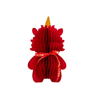 2026马年纸艺立体蜂窝桌面摆件新年春节氛围感布置生肖马喜庆挂件