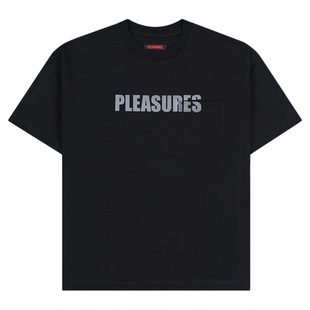 PLEASURES  百搭日常基础字母logo印花设计美式短袖T恤男女同款
