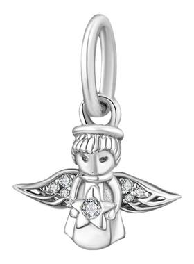 潘家珠子S925纯银闪耀天使吊坠女