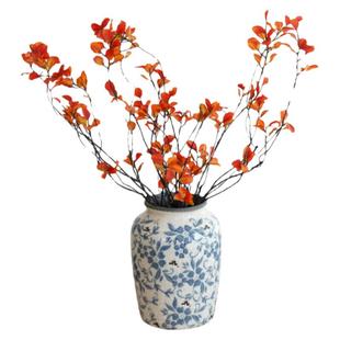 枫叶仿真花干花花束客厅摆设秋叶干树枝树干民宿侘寂风装饰品摆件