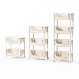 落地可移动带轮零食置物架小推车玩具多层卧室浴室厨房储物收纳架