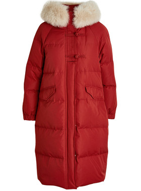 QS秸熙保暖长款羽绒服外套