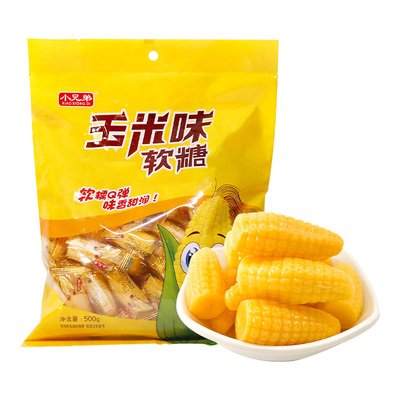 玉米味软糖苞谷糖500g老式怀旧儿童零食年货包谷糖散装粟米烧软糖