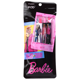 日本PLATINUM白金小爱豆芭比联名款按动中性笔套装黑色速干刷题笔