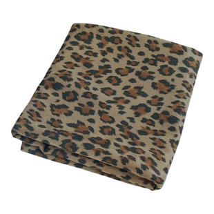 秋冬垂坠麂皮绒豹纹印花弹力面料做衣服半裙外套手工diy服装布料B