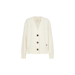 【云绒针织】Marisfrolg玛丝菲尔春新款刺绣V领羊毛针织开衫