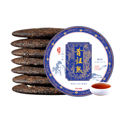 昔归普洱茶熟茶357g熟普茶饼