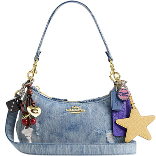 【正品保证】COACH/蔻驰新款女包TERI腋下包单宁牛仔单肩斜挎包