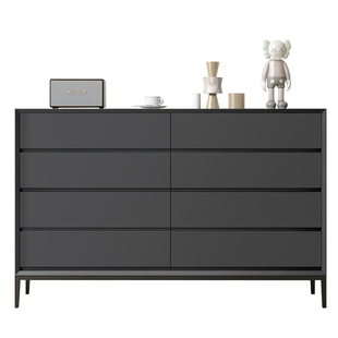 烤漆八斗柜意式极简超薄30cm厚度卧室床尾柜省空间墙边储物抽屉柜