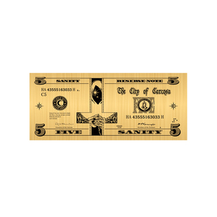 星之所在 哈斯塔SAN值券 仿币箔纸书签桌游配件5点面值理智 现货