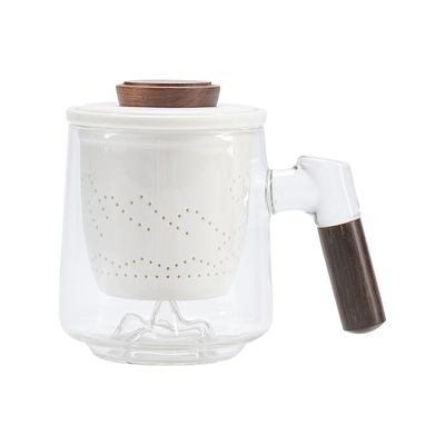 观山玻璃泡茶杯茶水分离杯子