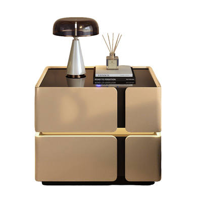 蔓斯菲尔带灯床头柜黑色