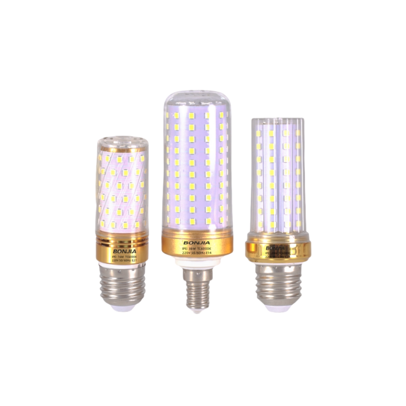 LED灯泡吊灯水晶灯光源高显超亮三色变光e14e27大小螺口纹玉米灯