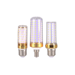 LED灯泡吊灯水晶灯光源高显超亮三色变光e14e27大小螺口纹玉米灯