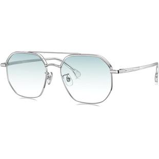 派丽蒙眼镜框女可配蔡司度数双梁素颜男金丝边近视眼镜架85058