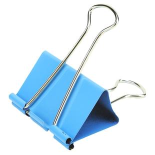 得力彩色票夹金属长尾夹大号燕尾夹文件夹考试票据夹凤尾夹铁夹子