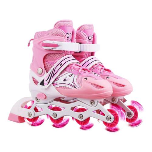 溜冰鞋儿童全套装初学者旱冰滑冰鞋男女童孩正品专业轮滑鞋可调节