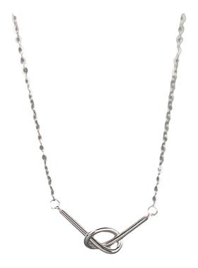 银奥925纯银女打结项链