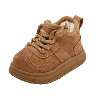 冬季新款儿童雪地靴加绒保暖宝宝棉鞋男女幼童小短靴软底婴儿鞋子