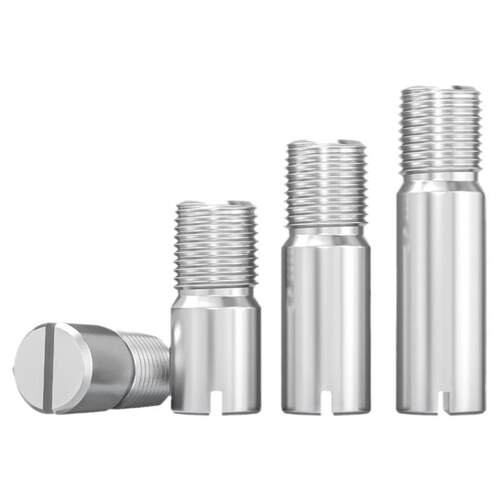 304不锈钢GB878一字槽外螺纹圆柱销定位销轴 M2M2.5M3M4M5M6M8M10