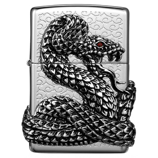 ZIPPO官方旗舰店之宝正品幽影银蛇防风煤油打火机生日送男生礼物