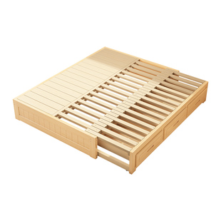 实木抽拉床简约单双人床多功能伸缩床抽拉床现代小户型推拉母子床