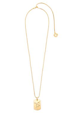 Maje2025秋冬款女士法式时尚气质金色射手座四叶草元素吊坠项链