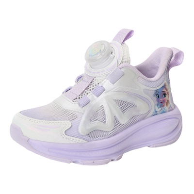 帮登儿童运动鞋女童休闲鞋卡通单网面透气轻便缓震跑步鞋粉色软底