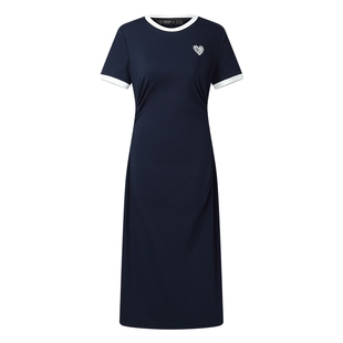 歌莉娅连衣裙女夏2025新款通勤穿搭学院风简单大方裙子1E7J4H160