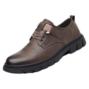 Plover皮鞋男真皮休闲鞋防滑耐磨时尚百搭透气秋季户外工装鞋