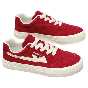 回力帆布鞋秋季休闲懒人一脚蹬男鞋2025新款红色情侣低帮平底板鞋