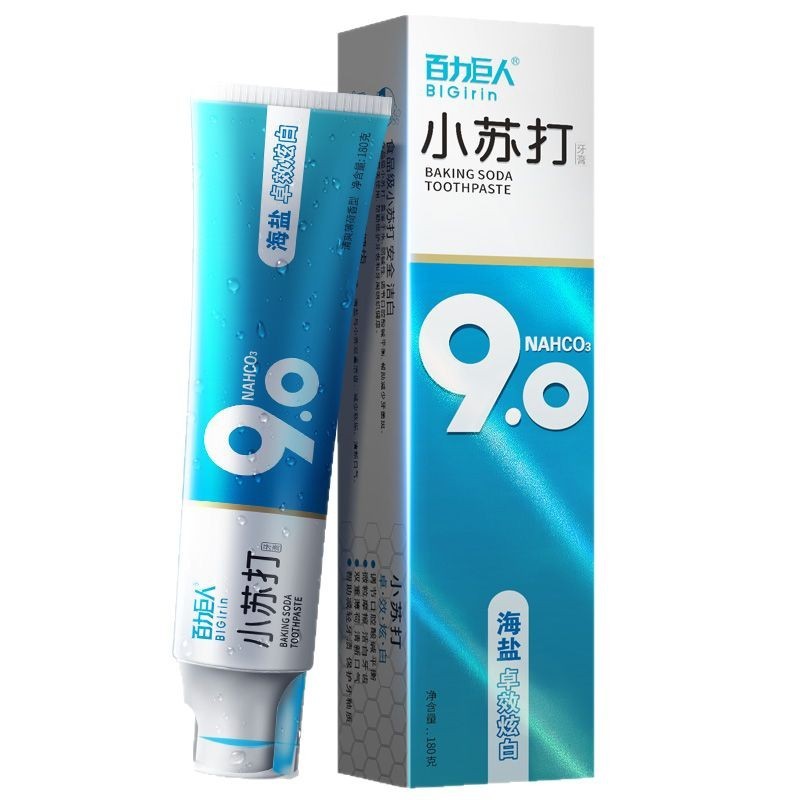 海盐小苏打薄荷味牙膏去牙黄
