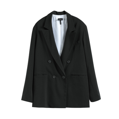 黑色西装外套女2025新款春秋休闲