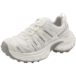 欧洲站厚底增高老爹鞋女网面透气2026春夏新款真皮薄款运动休闲鞋