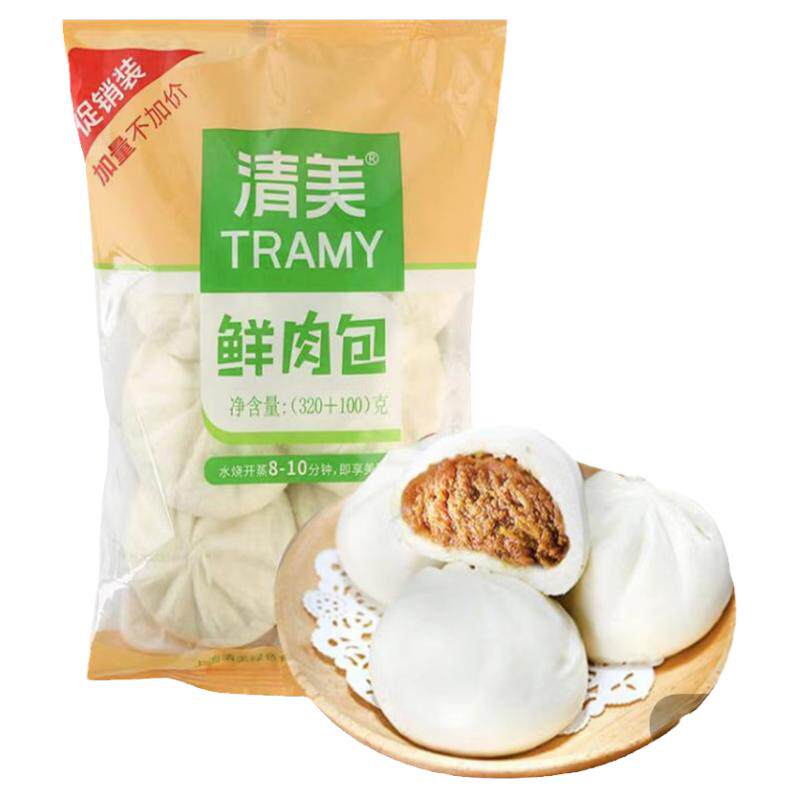 清美糯米烧卖鲜肉包加量装早餐