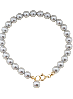 施华家铂金灰珍珠手链设计款手串