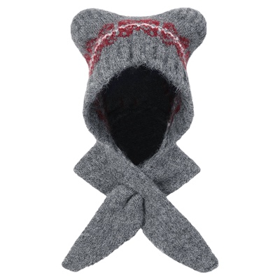 可爱小熊耳朵保暖护耳针织帽