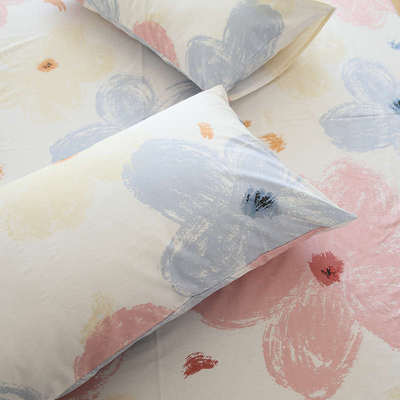 花梦ins风纯棉枕套一对装48cmx74cm儿童枕头套全棉单个枕芯内胆套