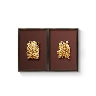 中古风电表箱装饰画法式复古双开门开关配电箱遮挡画立体财神挂画